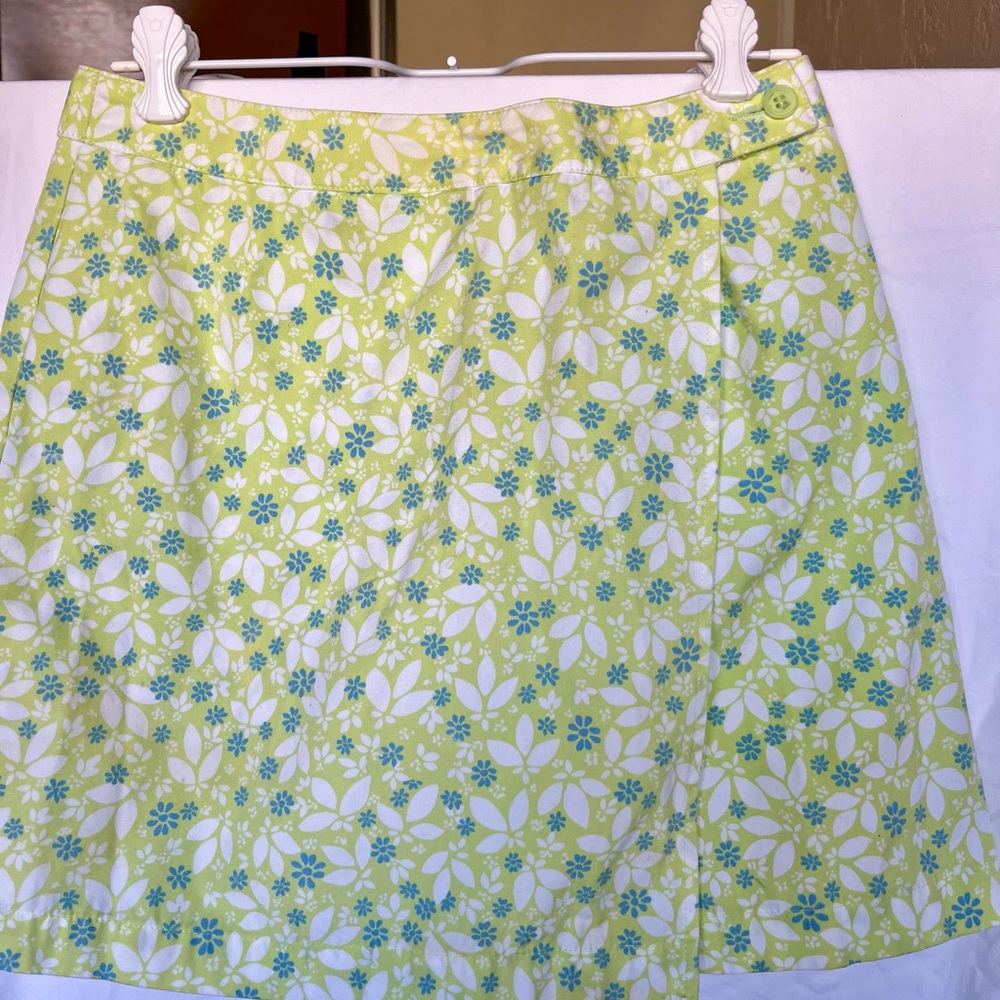 Liz Claiborne Floral Skort Yellow and Blue flowers